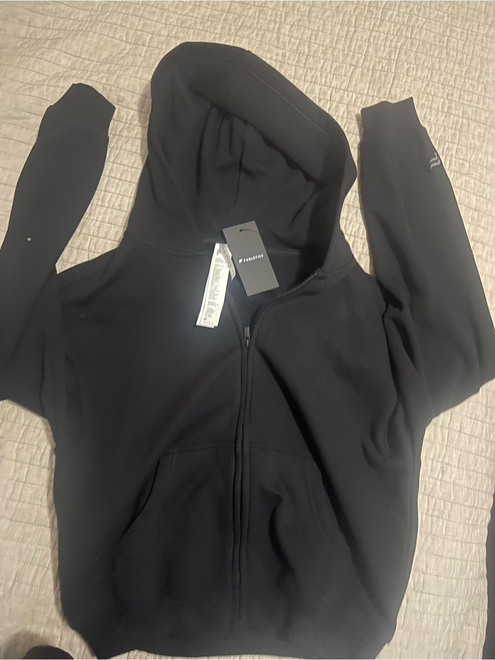 Fabletics Black Full-Zip Hoodie Jacket